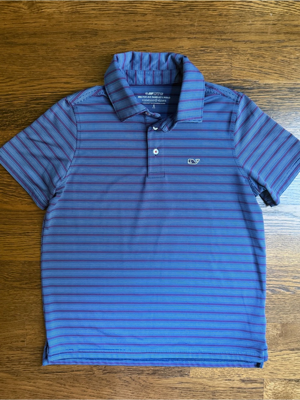 Vineyard Vines Blue Striped Sankaty Polo Shirt